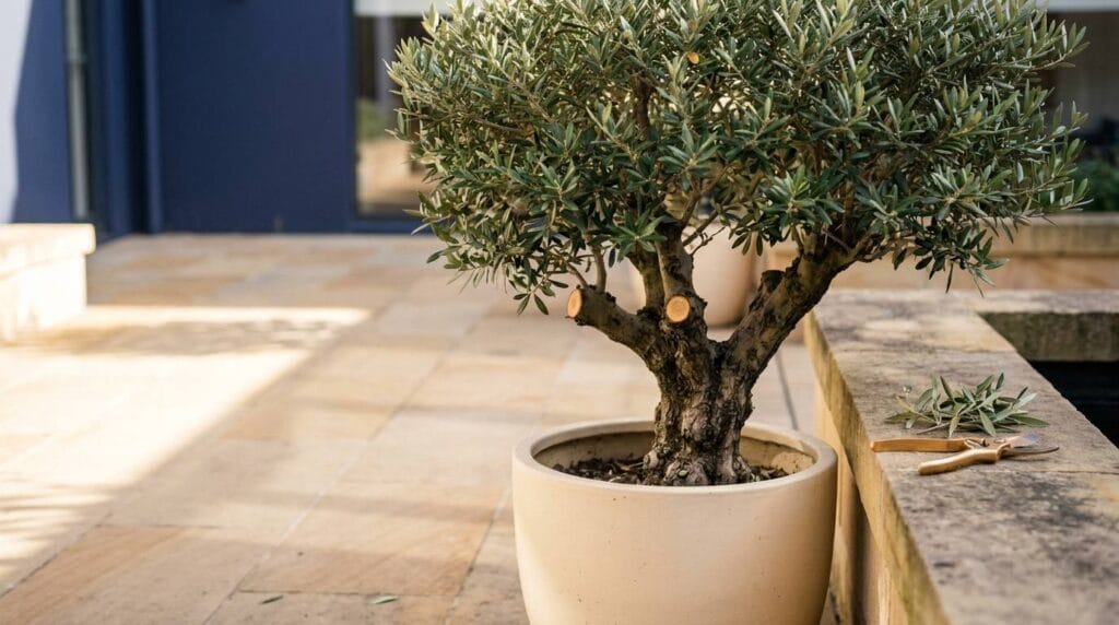 Pruned olive tree symbolising the stages of business growth and when to consolidate before expanding
